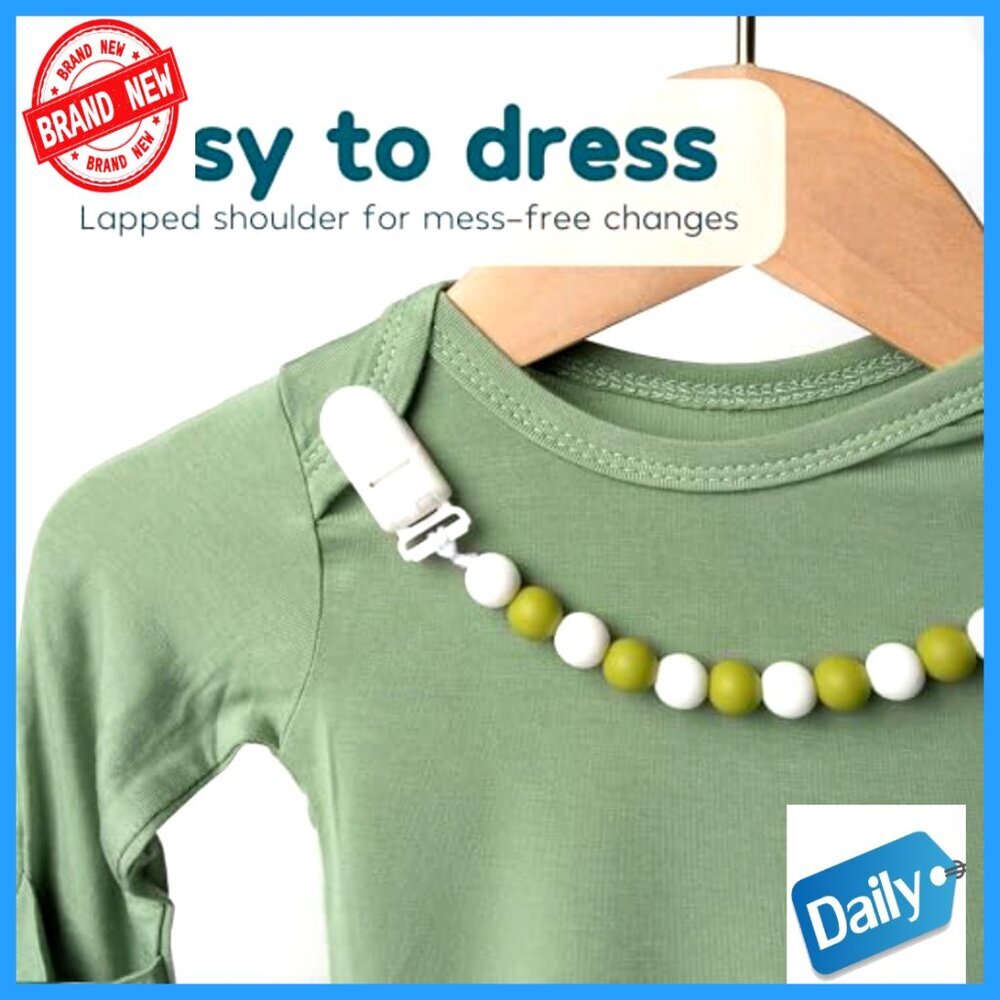 Newborn Knotted Sleep Gown Set with Hat Bow Clip Bib 0-3M - Picture 3 of 7